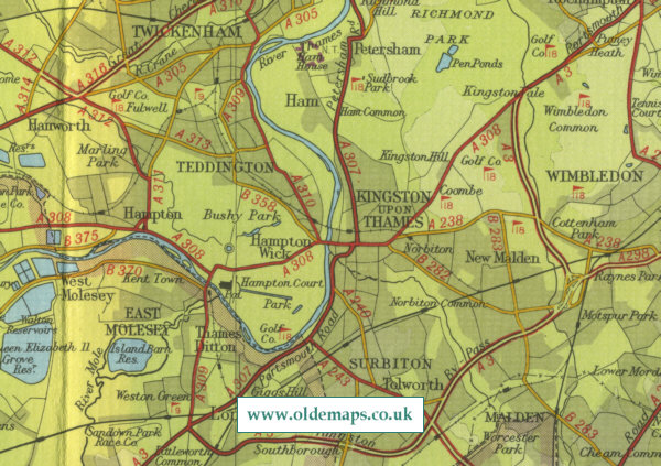 Kingston upon Thames Map