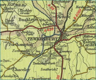 Tewkesbury Map