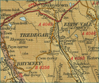 Tredegar Map
