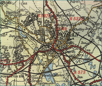 Wigan Map